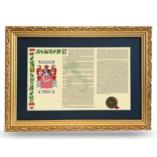 Salamone Deluxe Armorial Landscape Framed - Gold