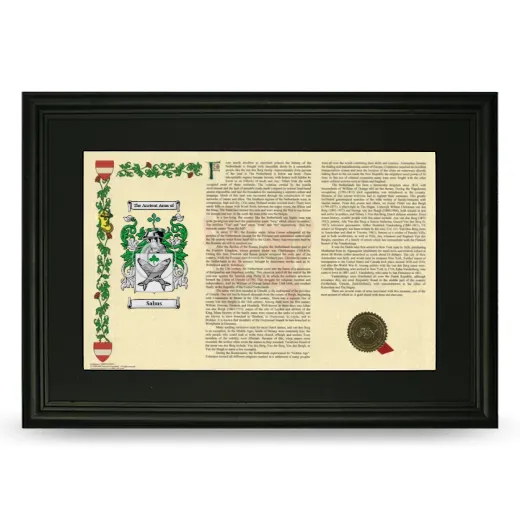 Salms Deluxe Armorial Landscape Framed- Black