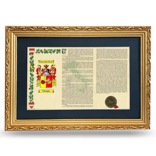 Salvaggio Deluxe Armorial Landscape Framed - Gold