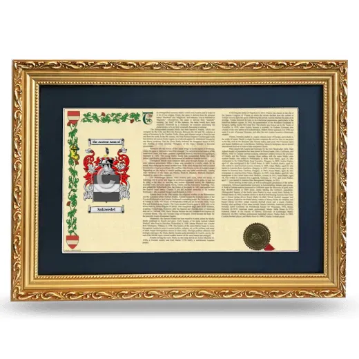 Salzwedel Deluxe Armorial Landscape Framed - Gold