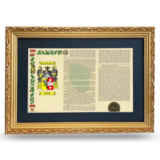 Samitz Deluxe Armorial Landscape Framed - Gold