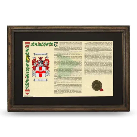 San jose Deluxe Armorial Landscape Framed - Brown