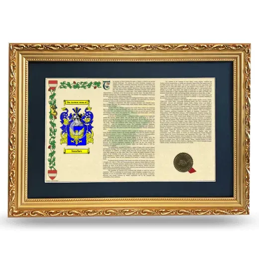 Sanches Deluxe Armorial Landscape Framed - Gold