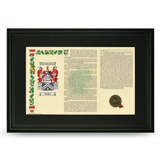 Sandarr Deluxe Armorial Landscape Framed- Black
