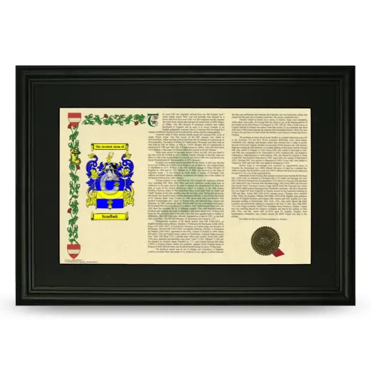 Sandbak Deluxe Armorial Landscape Framed- Black