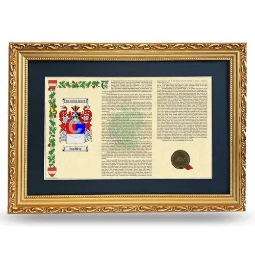 Sandberg Deluxe Armorial Landscape Framed - Gold