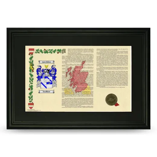 Sandlane Deluxe Armorial Landscape Framed- Black