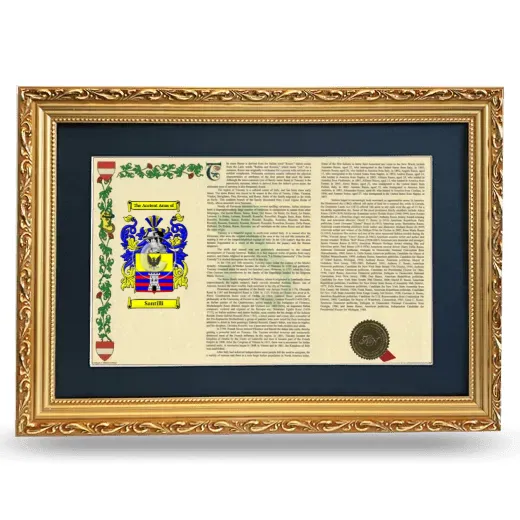 Santilli Deluxe Armorial Landscape Framed - Gold