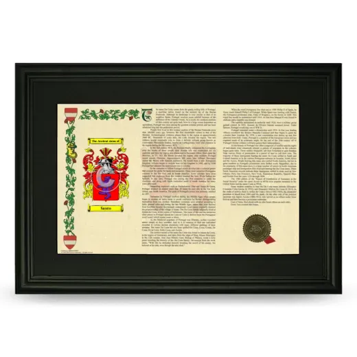 Santo Deluxe Armorial Landscape Framed- Black