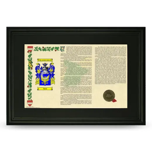 Sanx Deluxe Armorial Landscape Framed- Black
