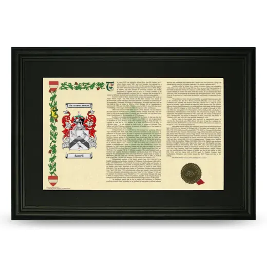 Sarrell Deluxe Armorial Landscape Framed- Black