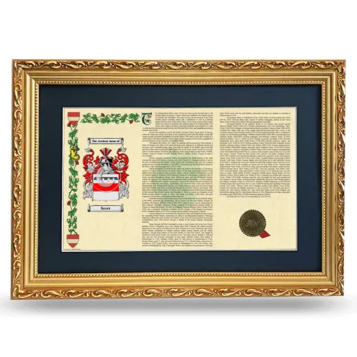 Saser Deluxe Armorial Landscape Framed - Gold