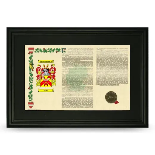 Satler Deluxe Armorial Landscape Framed- Black