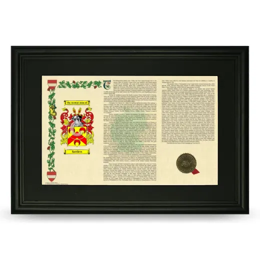 Sattlers Deluxe Armorial Landscape Framed- Black