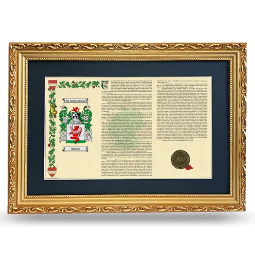 Sauers Deluxe Armorial Landscape Framed - Gold