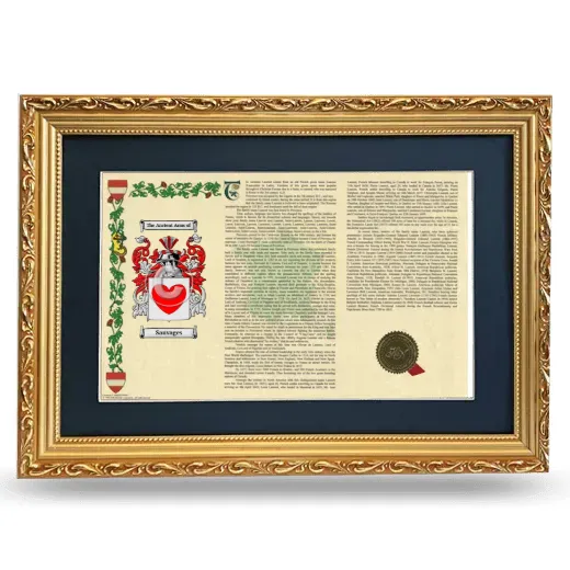 Sauvages Deluxe Armorial Landscape Framed - Gold