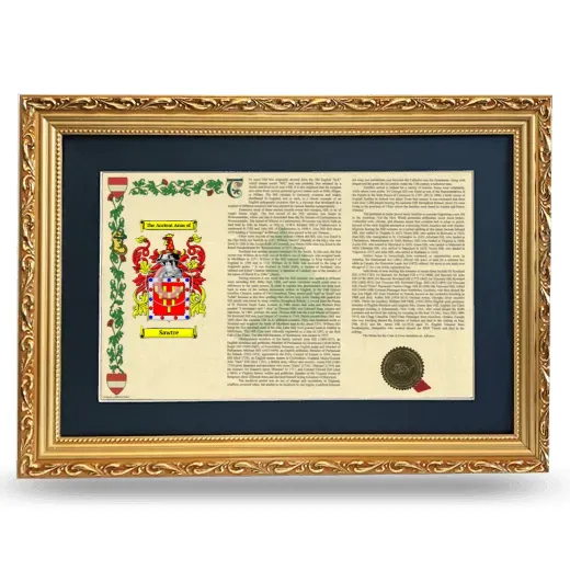 Sawtre Deluxe Armorial Landscape Framed - Gold