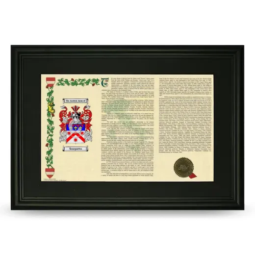 Scarpatto Deluxe Armorial Landscape Framed- Black