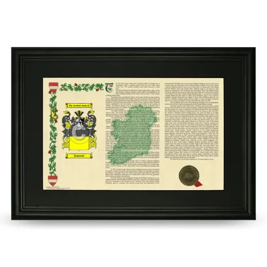 Scarrett Deluxe Armorial Landscape Framed- Black