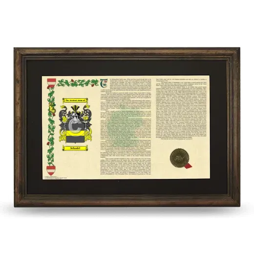 Schadel Deluxe Armorial Landscape Framed - Brown