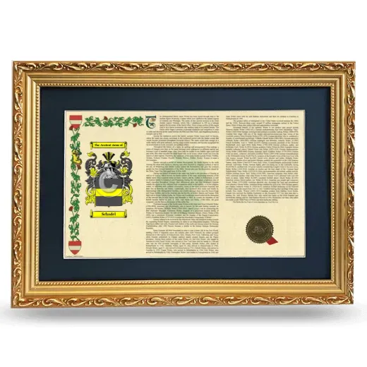 Schadel Deluxe Armorial Landscape Framed - Gold