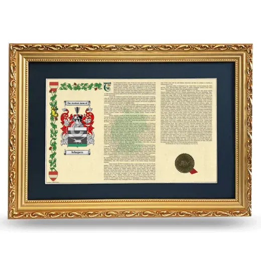 Schapers Deluxe Armorial Landscape Framed - Gold