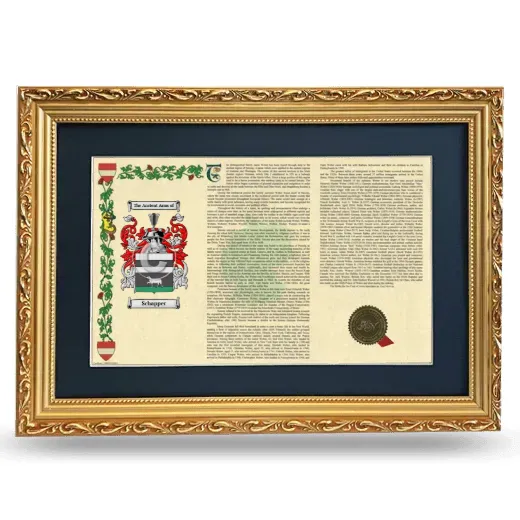 Schapper Deluxe Armorial Landscape Framed - Gold