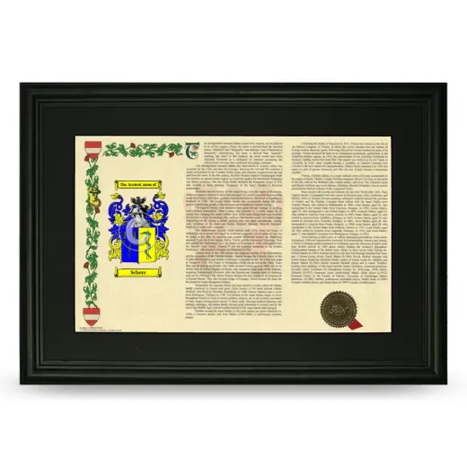 Schere Deluxe Armorial Landscape Framed- Black