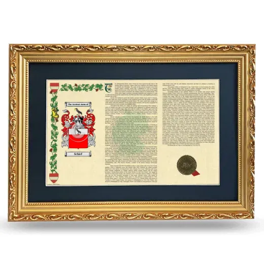 Schief Deluxe Armorial Landscape Framed - Gold