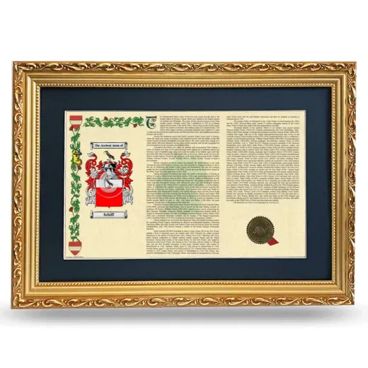 Schiff Deluxe Armorial Landscape Framed - Gold