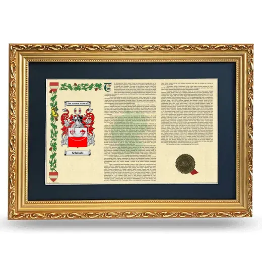 Schmahl Deluxe Armorial Landscape Framed - Gold