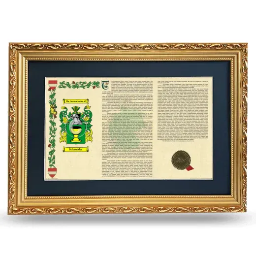 Schmeider Deluxe Armorial Landscape Framed - Gold