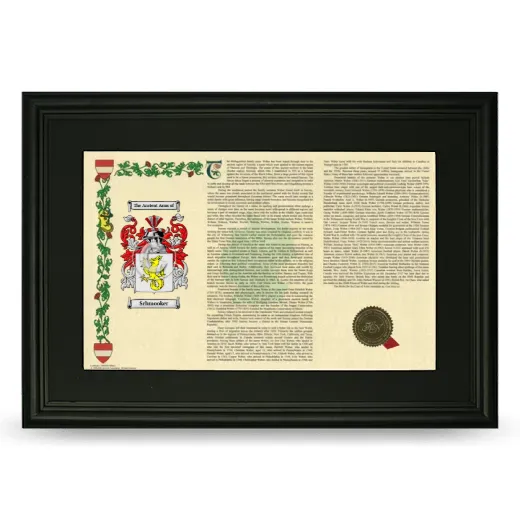 Schmooker Deluxe Armorial Landscape Framed- Black
