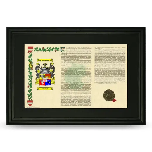 Schnarr Deluxe Armorial Landscape Framed- Black