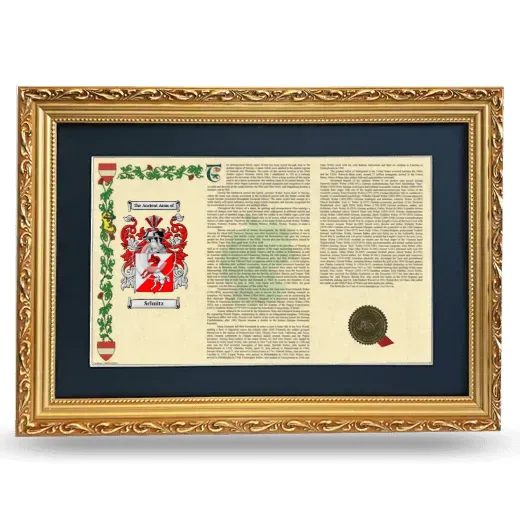 Schnitz Deluxe Armorial Landscape Framed - Gold