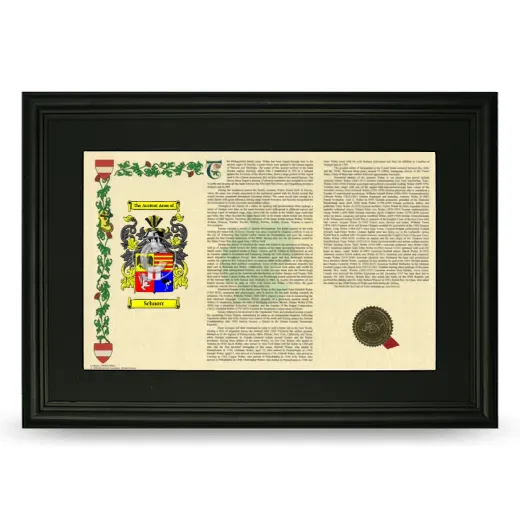 Schnorr Deluxe Armorial Landscape Framed- Black