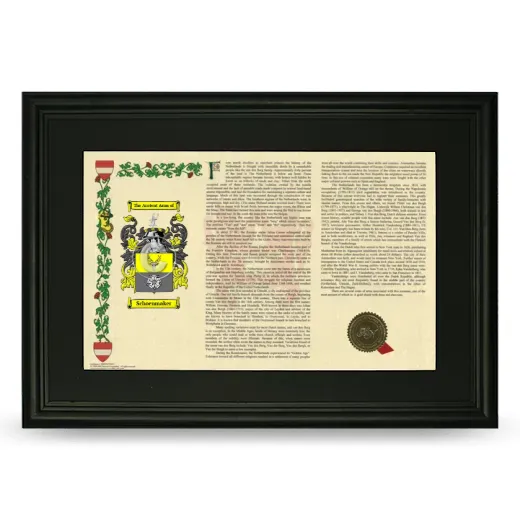 Schoenmaker Deluxe Armorial Landscape Framed- Black