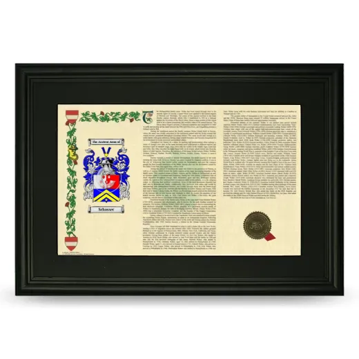 Schosser Deluxe Armorial Landscape Framed- Black