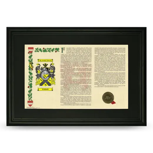 Schrieck Deluxe Armorial Landscape Framed- Black