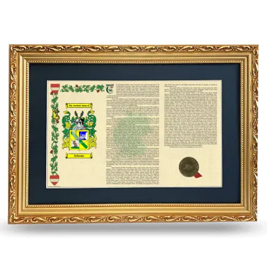 Schrom Deluxe Armorial Landscape Framed - Gold