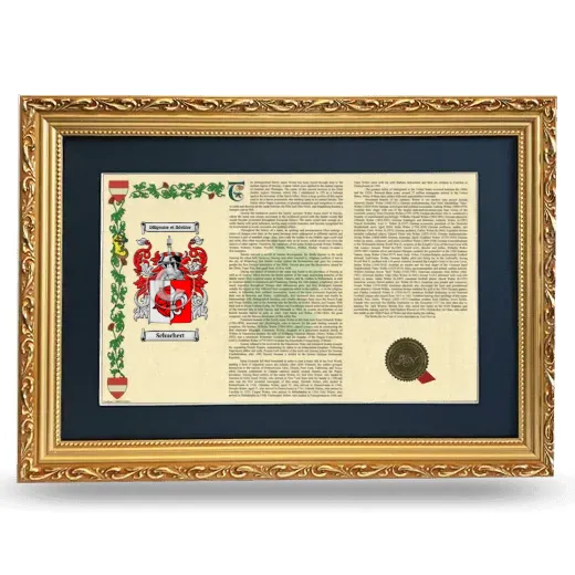 Schuchert Deluxe Armorial Landscape Framed - Gold
