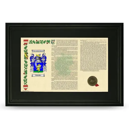 Schucker Deluxe Armorial Landscape Framed- Black