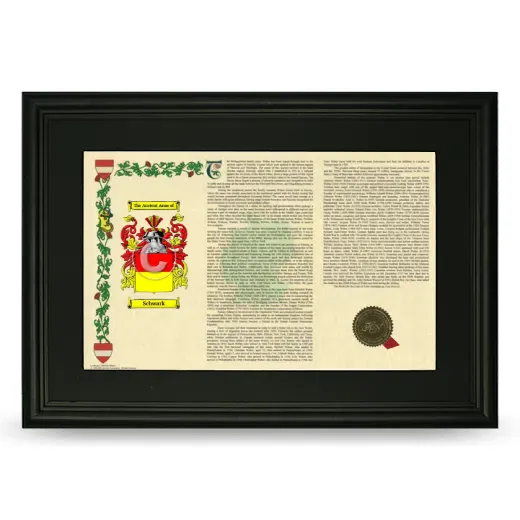 Schwark Deluxe Armorial Landscape Framed- Black