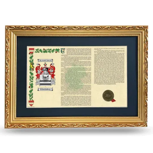 Schweinsberg Deluxe Armorial Landscape Framed - Gold