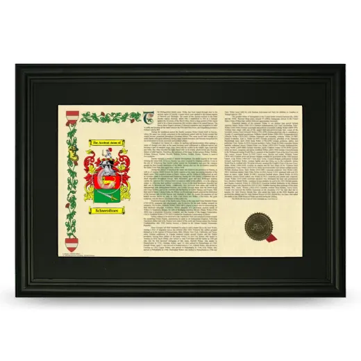 Schwerdtner Deluxe Armorial Landscape Framed- Black