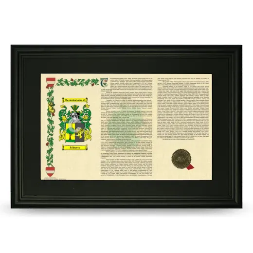 Schwers Deluxe Armorial Landscape Framed- Black
