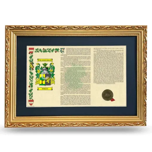 Schwers Deluxe Armorial Landscape Framed - Gold