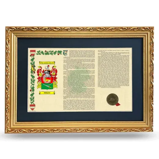 Schwert Deluxe Armorial Landscape Framed - Gold
