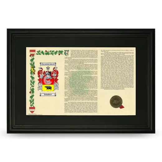 Schwitter Deluxe Armorial Landscape Framed- Black