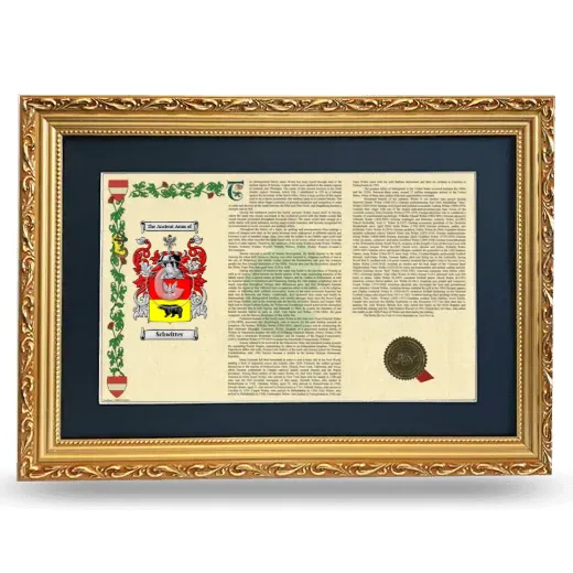 Schwitter Deluxe Armorial Landscape Framed - Gold